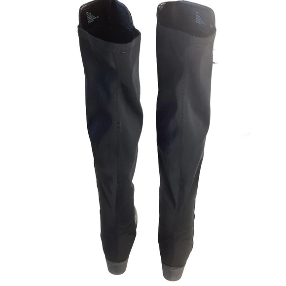 Lornah Over-the-Knee Black Faux Leather Boots | Size 9 - Picture 6 of 9